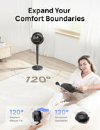 Quiet Oscillating Standing Fan